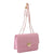 Women's Small Pu Leather Solid Color Classic Style Square Flip Cover Shoulder Bag