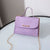 Women's Small Pu Leather Solid Color Classic Style Square Magnetic Buckle Handbag