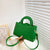 Women's Small Pu Leather Solid Color Elegant Classic Style Square Zipper Shoulder Bag Handbag Crossbody Bag