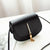 Women's Small Pu Leather Solid Color Elegant Tassel Oval Magnetic Buckle Crossbody Bag