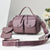 Women's Small Pu Leather Solid Color Elegant Zipper Handbag