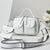 Women's Small Pu Leather Solid Color Elegant Zipper Handbag