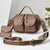 Women's Small Pu Leather Solid Color Elegant Zipper Handbag