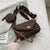 Women's Small Pu Leather Solid Color Fashion Chain Square Buckle Crossbody Bag