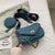 Women's Small Pu Leather Solid Color Fashion Chain Square Buckle Crossbody Bag