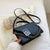 Women's Small Pu Leather Solid Color Fashion Chain Square Magnetic Buckle Crossbody Bag