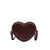 Women's Small Pu Leather Solid Color Fashion Heart-shaped Zipper Crossbody Bag