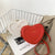 Women's Small Pu Leather Solid Color Fashion Heart-shaped Zipper Crossbody Bag