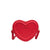 Women's Small Pu Leather Solid Color Fashion Heart-shaped Zipper Crossbody Bag