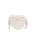 Women's Small Pu Leather Solid Color Fashion Heart-shaped Zipper Crossbody Bag