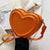 Women's Small Pu Leather Solid Color Fashion Heart-shaped Zipper Crossbody Bag