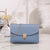 Women's Small Pu Leather Solid Color Fashion Square Flip Cover Crossbody Bag