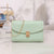 Women's Small Pu Leather Solid Color Fashion Square Flip Cover Crossbody Bag