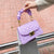 Women's Small Pu Leather Solid Color Fashion Square Lock Clasp Crossbody Bag