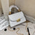 Women's Small Pu Leather Solid Color Fashion Square Lock Clasp Crossbody Bag