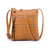 Women's Small Pu Leather Solid Color Fashion Square Zipper Crossbody Bag