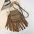 Women's Small Pu Leather Solid Color Fashion Tassel Shell Flip Cover Phone Wallet Crossbody Bag