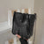 Women's Small Pu Leather Solid Color Fashion Tassel  Square Zipper Crossbody Bag