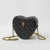 Women's Small Pu Leather Solid Color Streetwear Heart-shaped Zipper Shoulder Bag Crossbody Bag