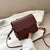 Women's Small Pu Leather Solid Color Streetwear Square Flip Cover Crossbody Bag