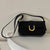 Women's Small Pu Leather Solid Color Streetwear Square Flip Cover Shoulder Bag