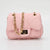 Women's Small Pu Leather Solid Color Streetwear Square Lock Clasp Crossbody Bag