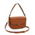 Women's Small Pu Leather Solid Color Streetwear Square Lock Clasp Handbag