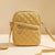 Women's Small Pu Leather Solid Color Streetwear Square Zipper Crossbody Bag