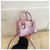 Women's Small Pu Leather Solid Color Streetwear Square Zipper Shoulder Bag Handbag Crossbody Bag