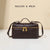 Women's Small Pu Leather Solid Color Streetwear Square Zipper Shoulder Bag Handbag