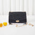 Women's Small Pu Leather Stripe Fashion Square Lock Clasp Crossbody Bag