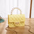 Women's Small Pvc Solid Color Fashion Square Lock Clasp Jelly Bag