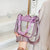 Women's Small Pvc Solid Color Streetwear Square Magnetic Buckle Shoulder Bag