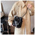 Women's Small Sequin Solid Color Basic Bucket Magnetic Buckle Underarm Bag