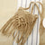 Women's Small Spring&summer Cotton Rope Polyester Solid Color Basic Square Zipper Straw Bag