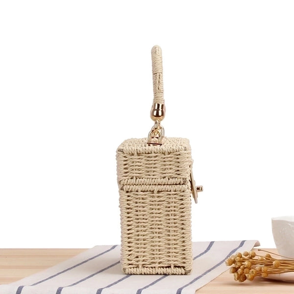 Women's Small Spring&summer Straw Basic Straw Bag