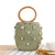 Women's Small Spring&summer Straw Solid Color Vacation Bucket String Straw Bag