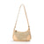 Women's Small Straw Color Block Basic Vacation Dumpling Shape Zipper Shoulder Bag Crossbody Bag Straw Bag