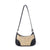 Women's Small Straw Color Block Basic Vacation Dumpling Shape Zipper Shoulder Bag Crossbody Bag Straw Bag