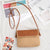 Women's Small Straw Color Block Vacation Flip Cover Straw Bag