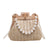 Women's Small Straw Solid Color Streetwear Pearls Lock Clasp Straw Bag