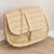 Women's Small Straw Solid Color Vacation Weave Shell Magnetic Buckle Lock Clasp Straw Bag