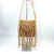 Women's Small Straw Stripe Vacation Square Flip Cover Crossbody Bag