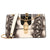 Women's Small Summer Pu Leather Color Block Classic Style Square Lock Clasp Shoulder Bag