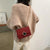 Women's Small Woolen Plaid Streetwear Square Magnetic Buckle Shoulder Bag Crossbody Bag Chain Bag