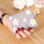 Women's Solid Color Flower Pu Leather Lock Clasp Wallets