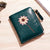 Women's Solid Color Flower Pu Leather Zipper Buckle Wallets