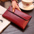 Women's Solid Color Leather Flip Cover Wallets