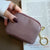 Women's Solid Color Leather Zipper Wallets