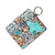 Women's Solid Color Lingge Leopard Pu Leather Zipper Coin Purses